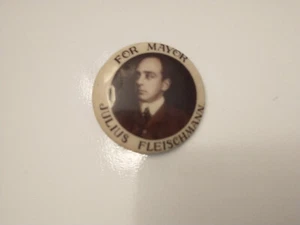 Julius Fleischmann for Mayor Vintage Campaign Pin Made by Cincinnati Regalia Co. - Picture 1 of 2