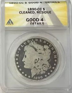 1890-CC $1 Silver Morgan Dollar G-4 Details ANACS # 7433067 Better Date - Picture 1 of 5