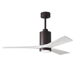 Matthews Fan Co. Patricia 3 52" LED Ceiling Fan, Bronze/White - PA3-TB-MWH-52 - Picture 1 of 1