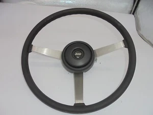 1987-1995 JEEP YJ WRANGLER FACTORY STEERING WHEEL W/HORN BUTTON - Picture 1 of 3