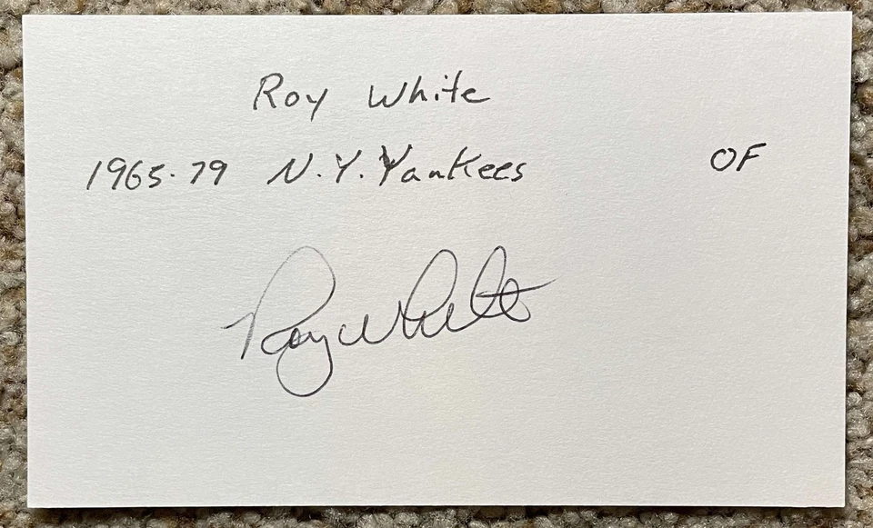 Roy White signed card - Yankees debut 1965 - - Image 1 of 1
