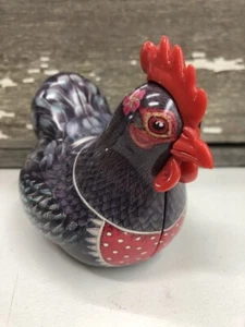 Small Hen Storage Tin - Grey - Elite Tins UK - Picture 1 of 4