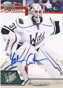 2014-15 Upper Deck AHL JOHAN GUSTAFSSON Autograph Auto Rookie #17 Wild - Picture 1 of 1
