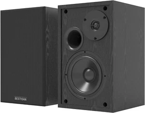 Altavoces de estantería BESTISAN Powered de 4 pulgadas, Bluetooth con graves ajustables - Imagen 1 de 7