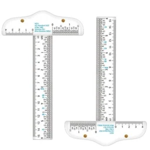 Clear Handtool 6" Inch Metric T-Square Graduated T-Ruler T-Square Ruler - Picture 1 of 12