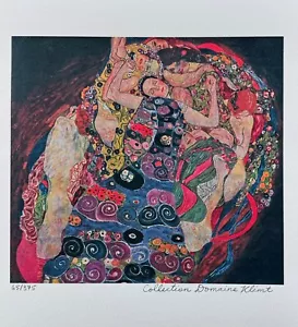Gustav Klimt THE MAIDEN Estate Signed Limited Edition Giclee 16" x 12" - Picture 1 of 6