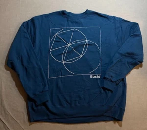 Champion Euclid Sweatshirt Adult Extra Large Blue Logo Long Sleeve Mens. - Picture 1 of 10
