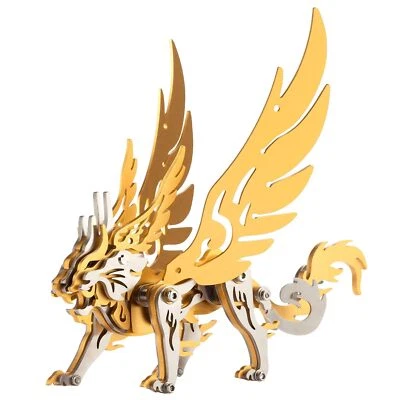 3D Metal Puzzle Mechanical Model Kit Gold Steel Ornaments Art Craft Gifts Toy - Image 1 of 4