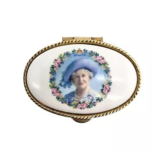 Queen Mother Elizabeth 100th Birthday Hinged Pill Box Keepsake - Picture 1 of 6