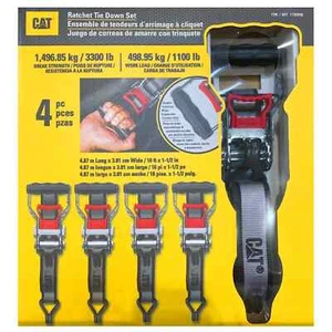 Juego de 4 piezas de mango de correa de amarre de oruga de trinquete de alta resistencia CAT 3,8 x 487,6 cm - Imagen 1 de 7