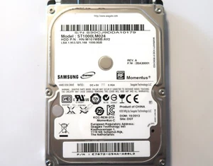 Samsung ST1000LM024 HN-M101MBB/AV2 2BA30001 (S30) E7072-G94A 2.5" 1TB 10/2013 - Picture 1 of 1