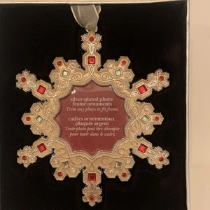 Marco de fotos Costco tono dorado con joyas copo de nieve ☼ornamento Navidad - Imagen 1 de 5