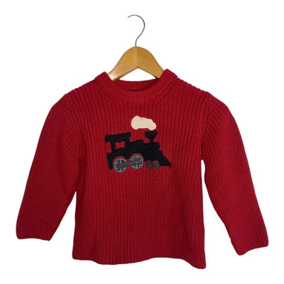 Suéter Osh Kosh B'Gosh Niños Grueso Tejido Cuello Redondo Bordado Tren Gráfico 7 Foto 1 de 4