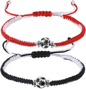 2 Stück Fußball Armband  verstellbar  gewebt  Freundschaftsarmband - Bild 1 von 7