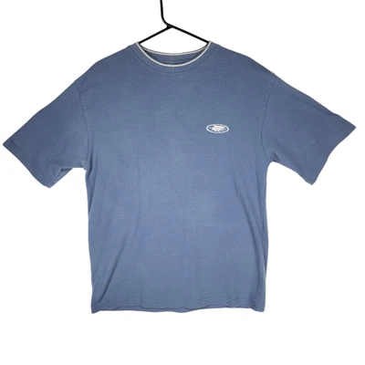 Maui Sons Mens TShirt L Short Sleeve Light Blue White Trim Knit 42 x 28 Surfer - Image 1 of 4