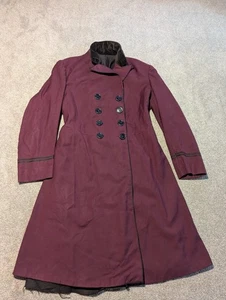 Bernhard Schrag Coat Womens Medium Vintage Wool Trench Union Made 30s 1940s  - Picture 1 of 23