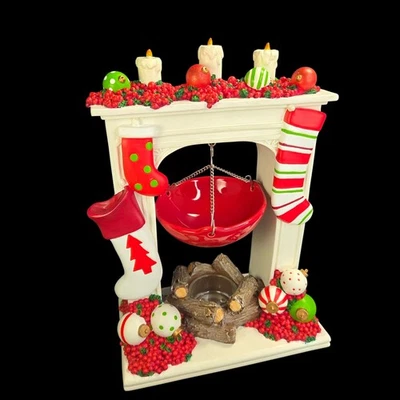 Meias aquecedoras de cera Yankee Candle Natal manto pendurado torta lareira novas - Imagem 1 de 4