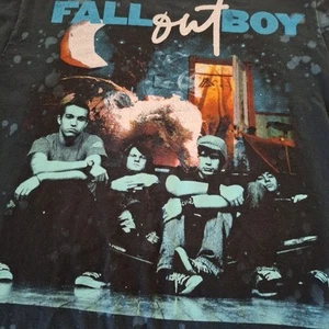 Fall Out Boy T Tee Shirt M Blue Tie Dye Short Sleeve Infinity On High Cover Game - Picture 1 of 8
