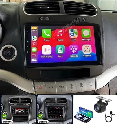 Radio estéreo para automóvil Android 15 Carplay para Dodge Journey 2012-2020 GPS navegación cámara Foto 1 de 4
