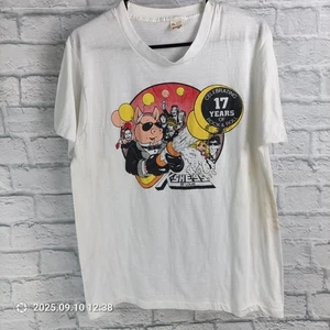 Camicia vintage KSHE 95 uomo XL bianca 17 anni Rock Radio St Louis Band maglietta anni 80 - Foto 1 di 9