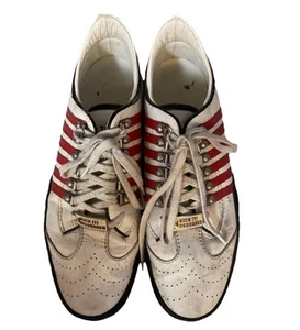 Dsquared2 'Fastlane' White/Black Red Stripes Low-Top Leather Sneakers Size EU 48 - Picture 1 of 11