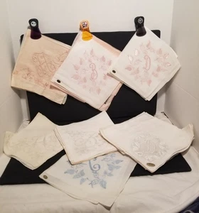 62 Vintage Madeira Embroidered Monogram A,B,C,D,F,G,P,S,V Linen Handkies~NOS - Picture 1 of 13