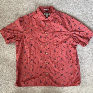 Camicia Duluth Trading Co Untucked Teal Orange BBQ Grill Outdoor Party Campeggio - Foto 1 di 9