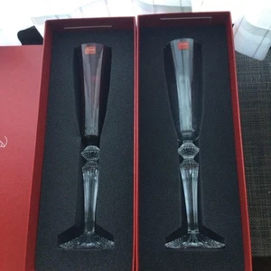 Baccarat Mille Nuits Flutissimo Cristal Champagne Copa Transparente Juego de 2 Caja - Imagen 1 de 7