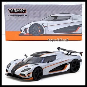 TARMAC WORKS GLOBAL64 1/64 KOENIGSEGG AGERA RS Moon Silver/Black Diecast Car New - Picture 1 of 9