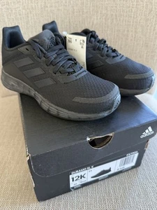 NIB - Adidas Duramo SL K Black Sneaker Running Shoes Size 12K - FX7306 - Picture 1 of 7