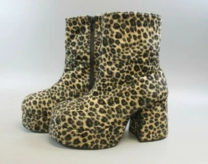 Classified Leopard Print Chunky Platform Heel Boots SZ 8 1 of a kind - Picture 1 of 8