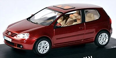 VW Volkswagen Golf 5 Tipo 1K 3-türig 2003-08 Rosso Metallico 1:43 Schuco 4682 - Immagine 1 di 3