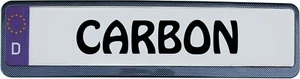 Design Kennzeichenrahmen Carbon 1 Stück Auto Nummernschild Halter - Bild 1 von 1