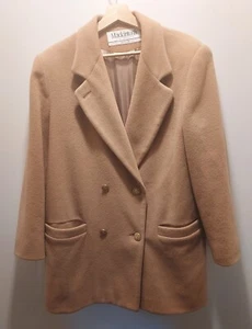 Mackintosh New England Camel Brown Double Breasted Wool Gold Buttons Blazer 12 - Picture 1 of 9