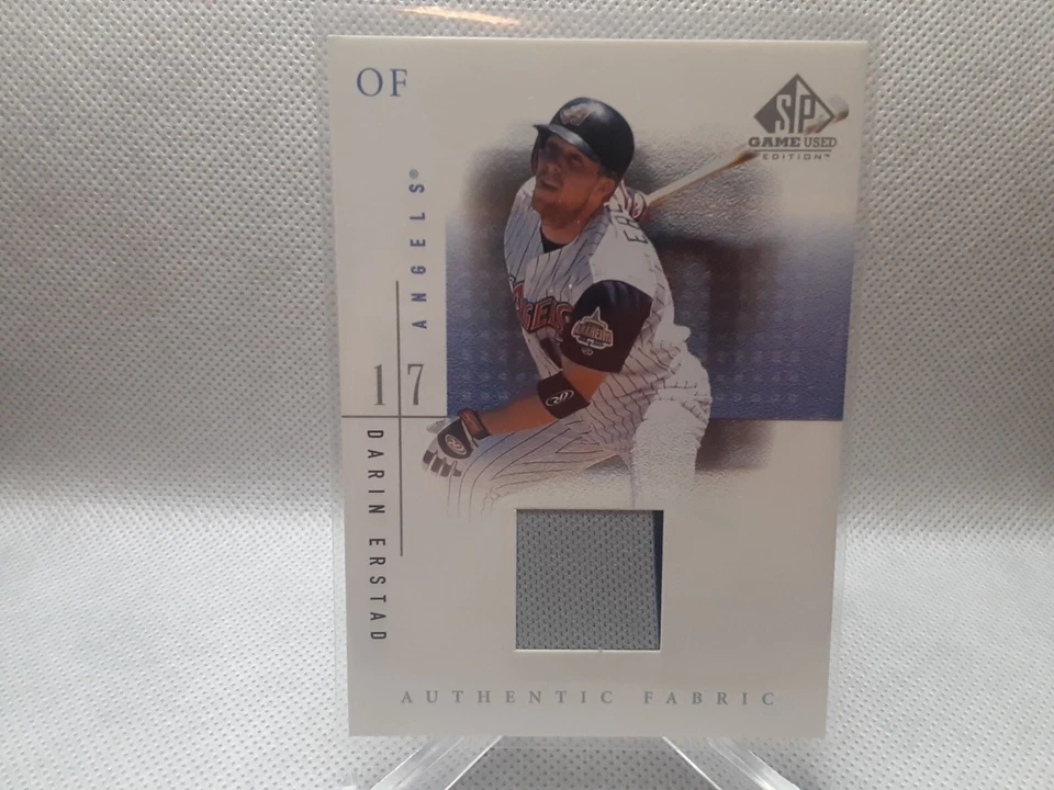 ⚾️2001 SP Game Used Edition Authentic Fabric Darin Erstad #DE - Image 1 of 2