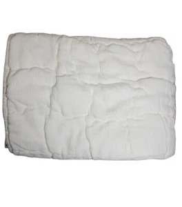 Pottery Barn Cozy Cloud Handcrafted Quilted Sham EURO Ivory OB READ  - Picture 1 of 6