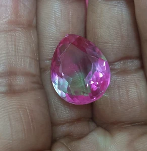 19.90 CT Wonderful Multi-color Pear Cut Shape Doublet Tourmaline Loose Gemstones - Picture 1 of 6
