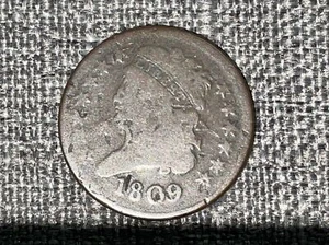 1809 Classic Head Half Cent 1/2 Cent 1/2c - Picture 1 of 4