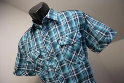 Camisa de campamento Kuhl Mountain Western Pearl Snap 100 % poliéster a cuadros para hombre talla pequeña Foto 1 de 4