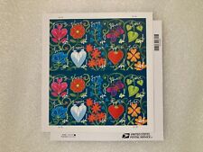 PANE of 20 USPS Garden of Love Series Self-Adhesive Forever Stamps SHEET BOOKLET