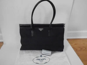 Authentic Prada Black Nylon & Leather Handbag - Picture 1 of 5