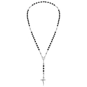 BREIL CODE COLLANA ROSARIO IN ACCIAIO E ONICE DA UOMO TJ2990  (1211) - Foto 1 di 3