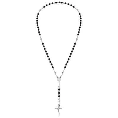 BREIL CODE COLLANA ROSARIO IN ACCIAIO E ONICE DA UOMO TJ2990  (1211) - Immagine 1 di 3