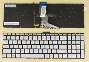 New For HP Pavilion 15-cc000 15-cc010nr 15-cc020nr Keyboard US Backlit Silver - Picture 1 of 2