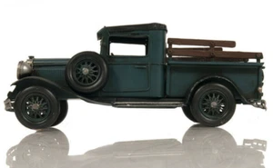 1928 – 1931 Ford Model A Pickup Truck Metal Desk Car Model 11" Automobile Decor - Afbeelding 1 van 12