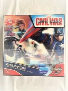 CAPTAIN AMERICA Marvel C War Super 3 D Puzzle 150 Pieces Jigsaw #S2 - Picture 1 of 3