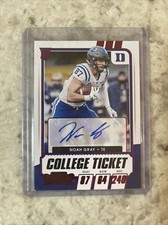 2021 Contenders Draft Picks College Game Ticket Red Noah Gray Rookie Auto RC