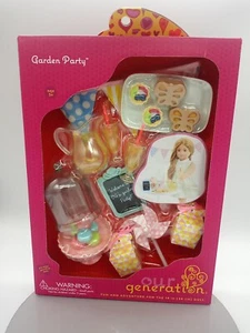 Battat Our Generation Garden Party Set Banner Macaroons Lemonade Cake Stand NIB - Picture 1 of 6