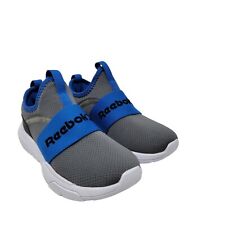 Reebok Slip-On Sneakers Shoes Gray Blue Little Boys Size 11 US 27.5 EU