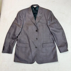 Pronto Uomo Men's 44 Long Brown Suit Silk & Wool Business Blazer Coat Jacket - Picture 1 of 23